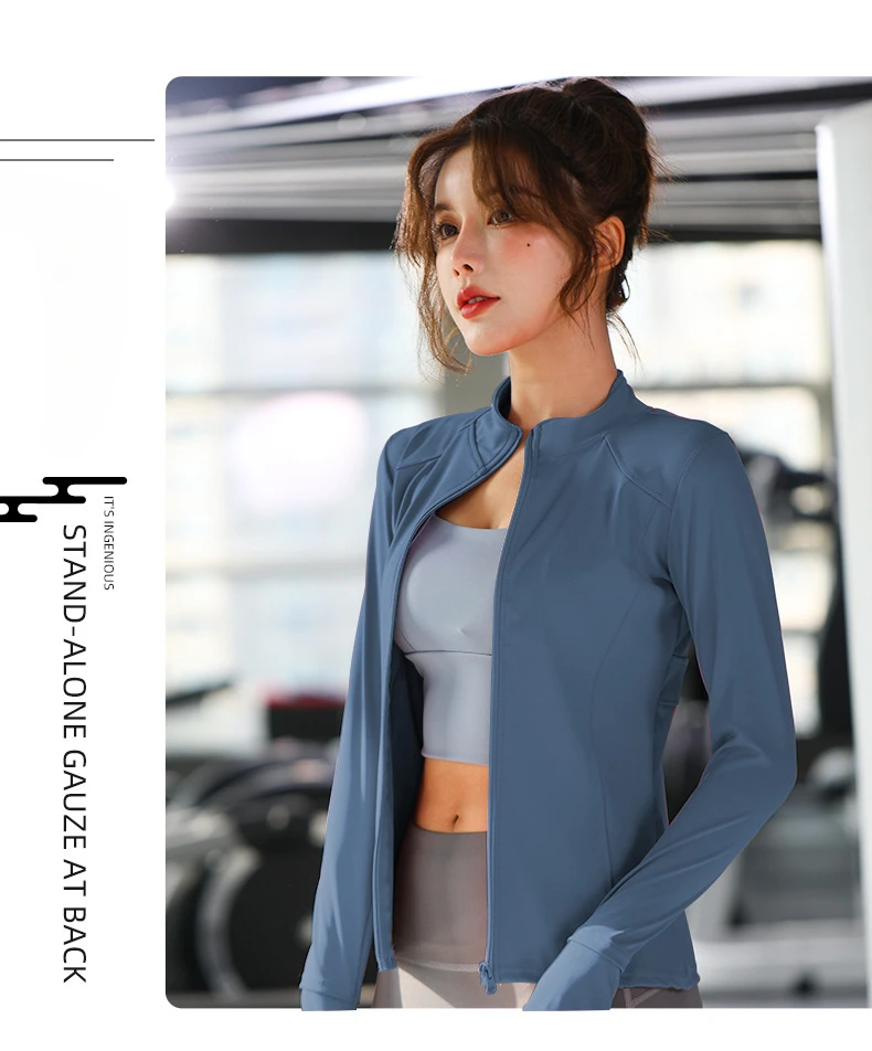 Women Yoga Tops Seamless Long Sleeve Sexy Fitness Clothes Breathable Running Top with Zip Finger Sleeve Stand Collar Sports Top
Women Yoga Tops Seamless Long Sleeve Sexy Fitness Clothes Breathable Running Top with Zip Finger Sleeve Stand Collar Sports Top