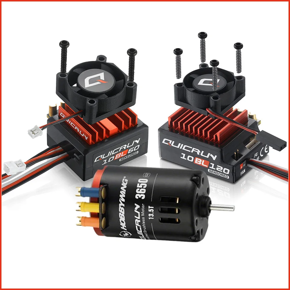 Hobbywing Quicrun 10BL60/10BL120 2-3S Sensored Brushless ESC & 3650SD G2 Sensored Brushless Motor For 1/10 1:10 RC Cars
Hobbywing Quicrun 10BL60/10BL120 2-3S Sensored Brushless ESC & 3650SD G2 Sensored Brushless Motor For 1/10 1:10 RC Cars