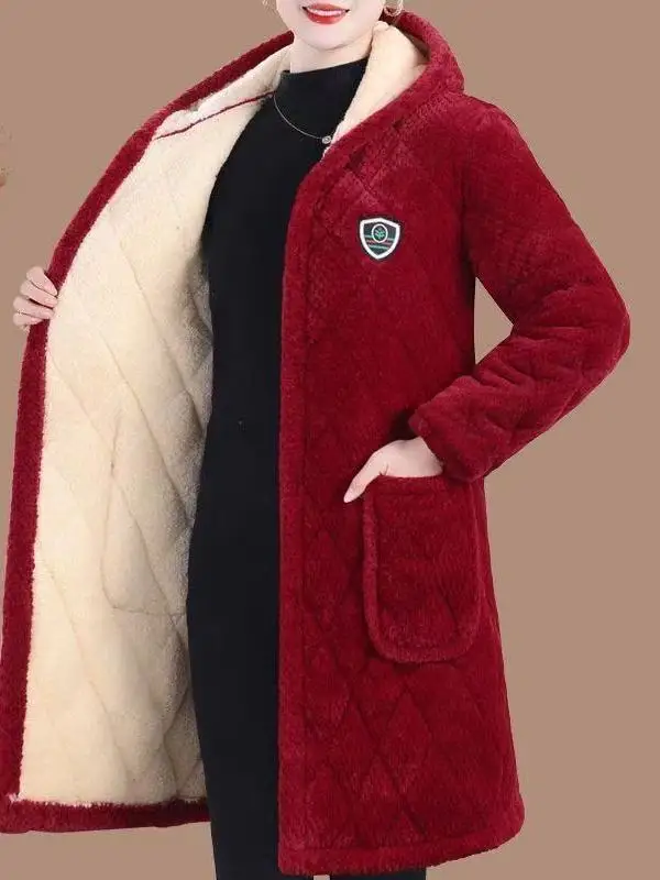 Thiened Fce Women's Cotton Jaet Autumn Winter Loose Outerwear Warm Coat Mid-Length Zipper Closure Color
Thiened Fce Women's Cotton Jaet Autumn Winter Loose Outerwear Warm Coat Mid-Length Zipper Closure Color