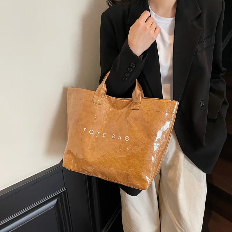 Korean Dupont Paper Shoulder Hand Bag for Women 2025 Fashion Designer Female Tote Bag Large Capacity Casual Ladies Handbag 
Korean Dupont Paper Shoulder Hand Bag for Women 2025 Fashion Designer Female Tote Bag Large Capacity Casual Ladies Handbag