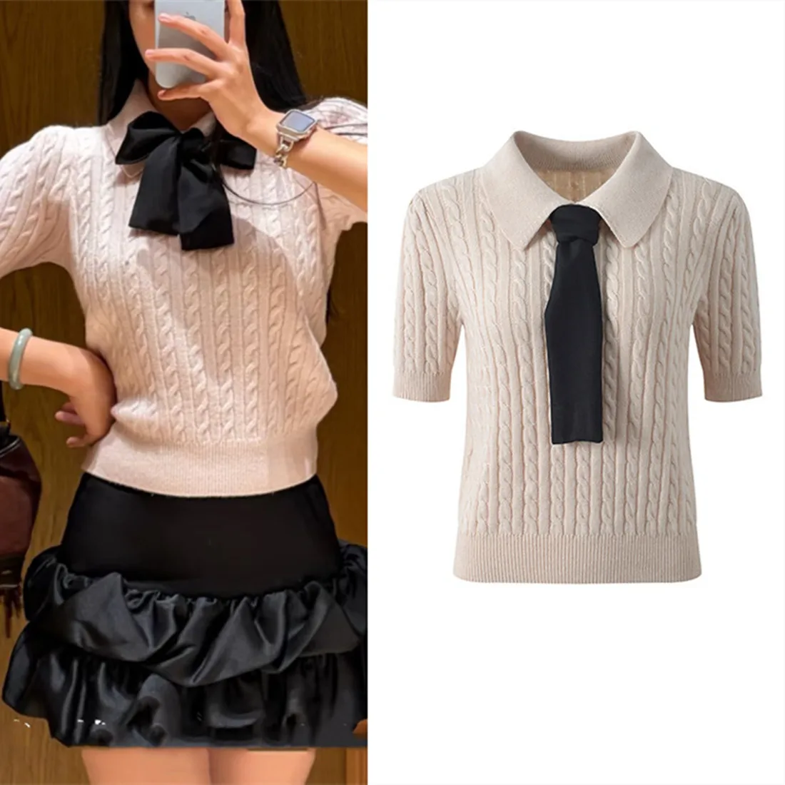 Вязаный топ French Sle с узлом и воротником обычного кроя, мягкий, средний, тонкий, ort Sve, зимняя мода, женские...
Вязаный топ French Sle с узлом и воротником обычного кроя, мягкий, средний, тонкий, ort Sve, зимняя мода, женские...