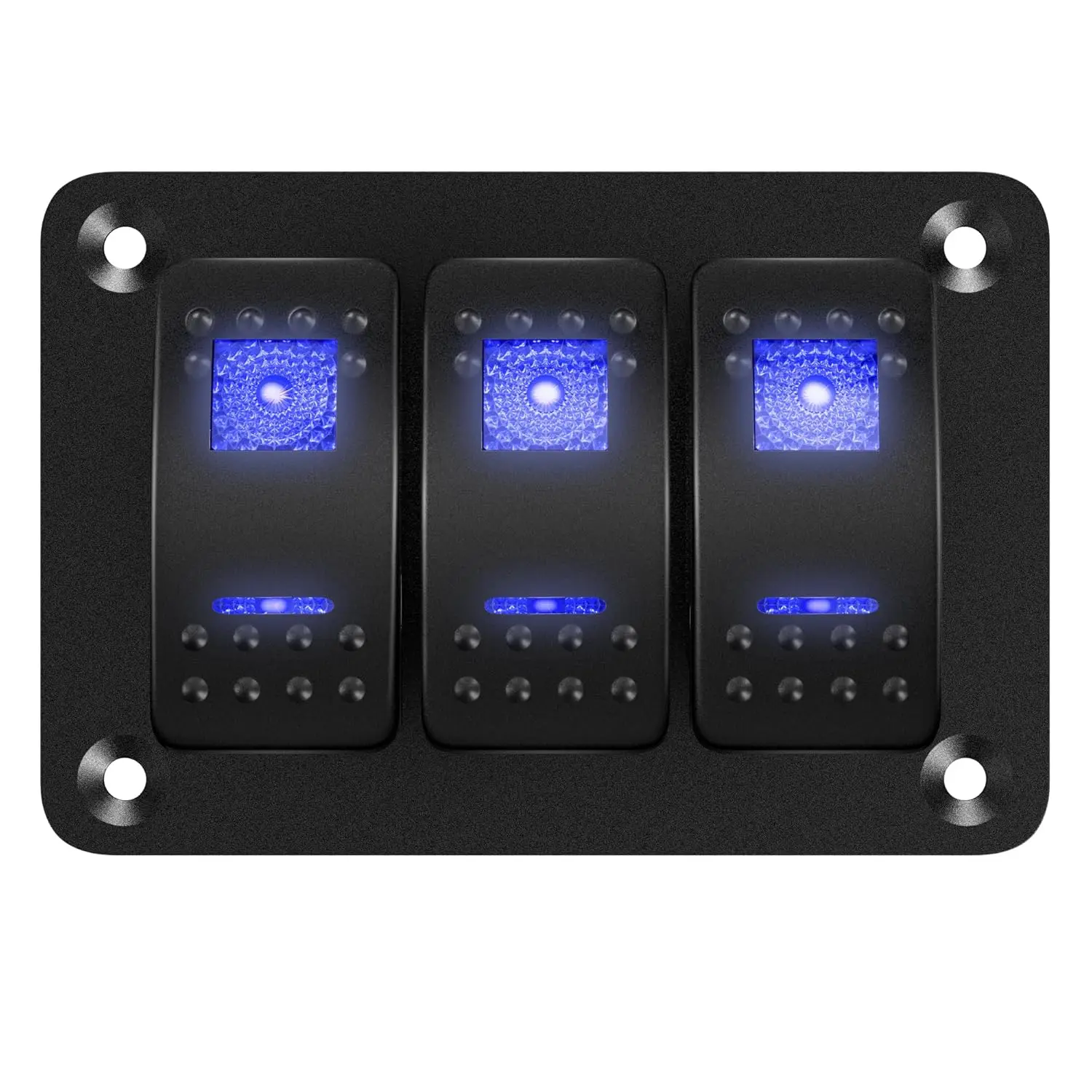 Marine Switch Panel Waterproof 12V 3 Gang Rocker Switch Panel Blue LED for Car Truck Boat RV UTV ATV RZR
Marine Switch Panel Waterproof 12V 3 Gang Rocker Switch Panel Blue LED for Car Truck Boat RV UTV ATV RZR