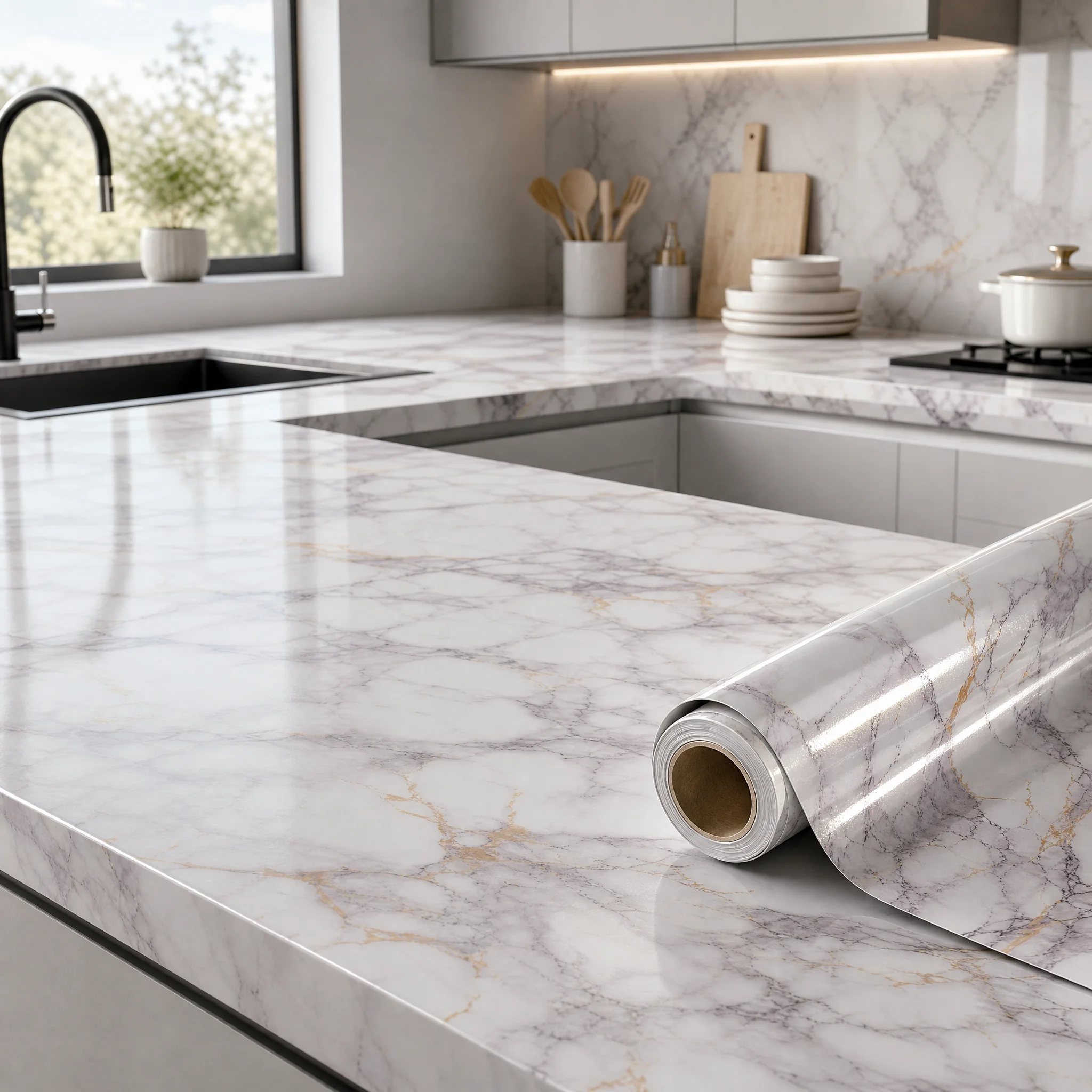 Marble Peel and Paper Waterproof Oil Proof Self Adhesive Granite Wallpaper Stickers for Kitchen Countertop Home Decor Renovation
Marble Peel and Paper Waterproof Oil Proof Self Adhesive Granite Wallpaper Stickers for Kitchen Countertop Home Decor Renovation