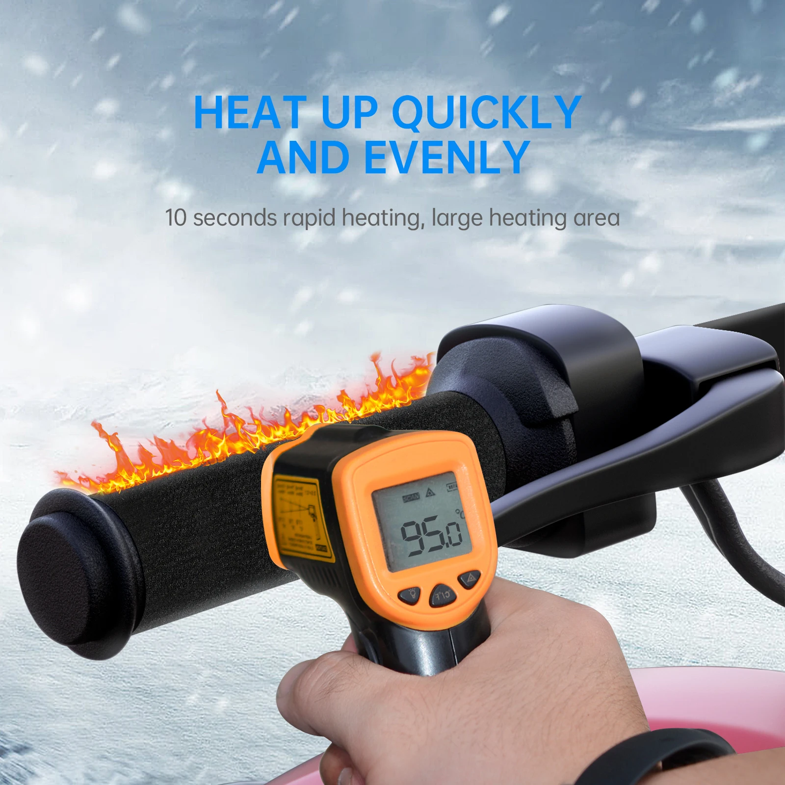 Heating Grips Motorcycle Bicycle Handle Heating Overgrips Smart 6 Modes Temperature Control USB 5V Motorcycle aHand Universal
Heating Grips Motorcycle Bicycle Handle Heating Overgrips Smart 6 Modes Temperature Control USB 5V Motorcycle aHand Universal