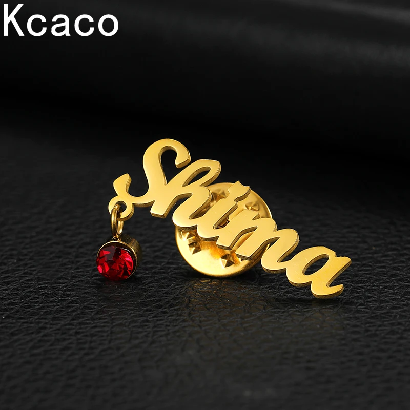 Customized Name Brooches with Birthday Stone Stainless Steel Letter Pin Badges Red Zircon Brooch Personalized Daily Jewellery
Customized Name Brooches with Birthday Stone Stainless Steel Letter Pin Badges Red Zircon Brooch Personalized Daily Jewellery