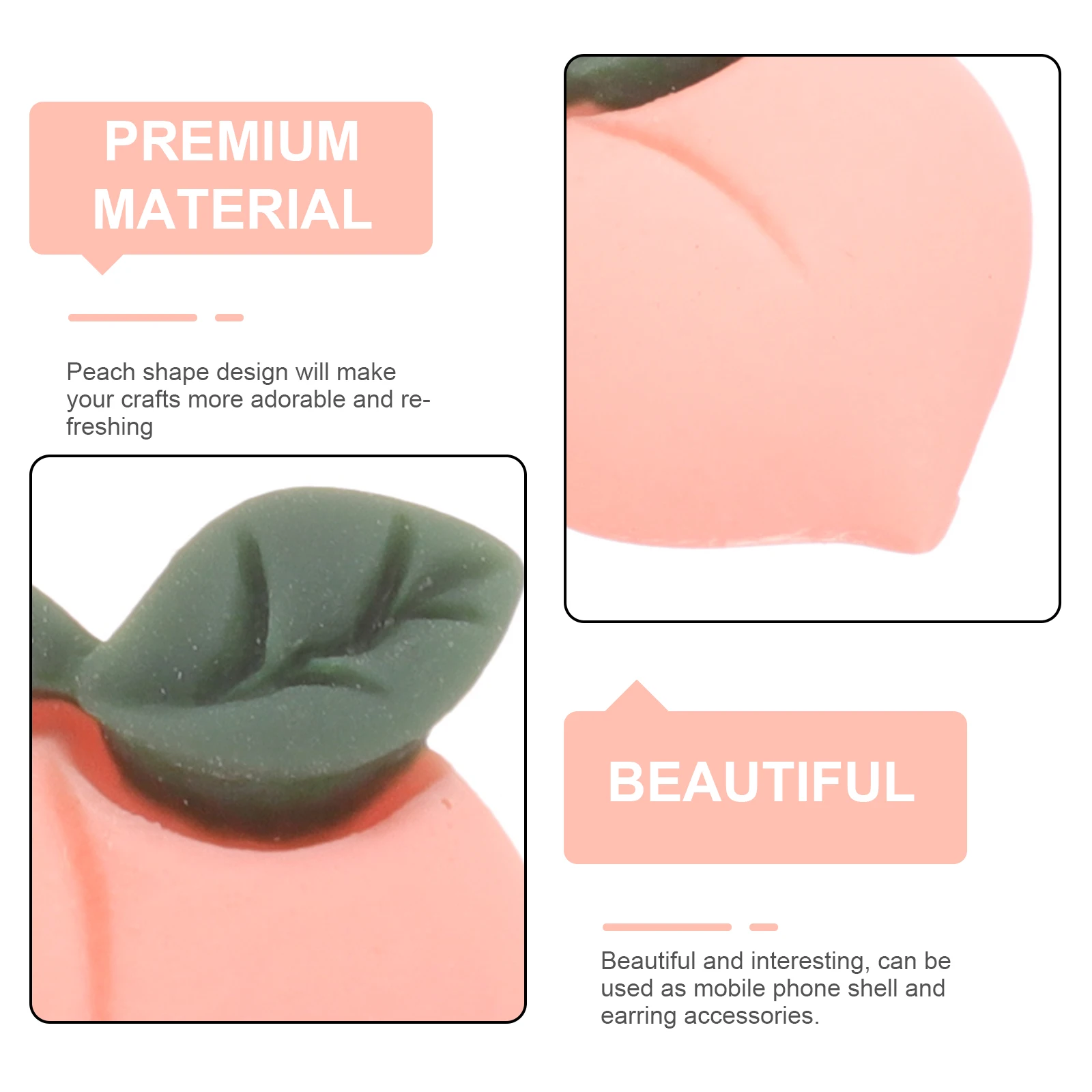 30pcs Diy Peach Charms Earring Decor Phone Shell Ornaments Safe Odorless Durable Bright Color Craft Adornment Birthday Gift For
30pcs Diy Peach Charms Earring Decor Phone Shell Ornaments Safe Odorless Durable Bright Color Craft Adornment Birthday Gift For