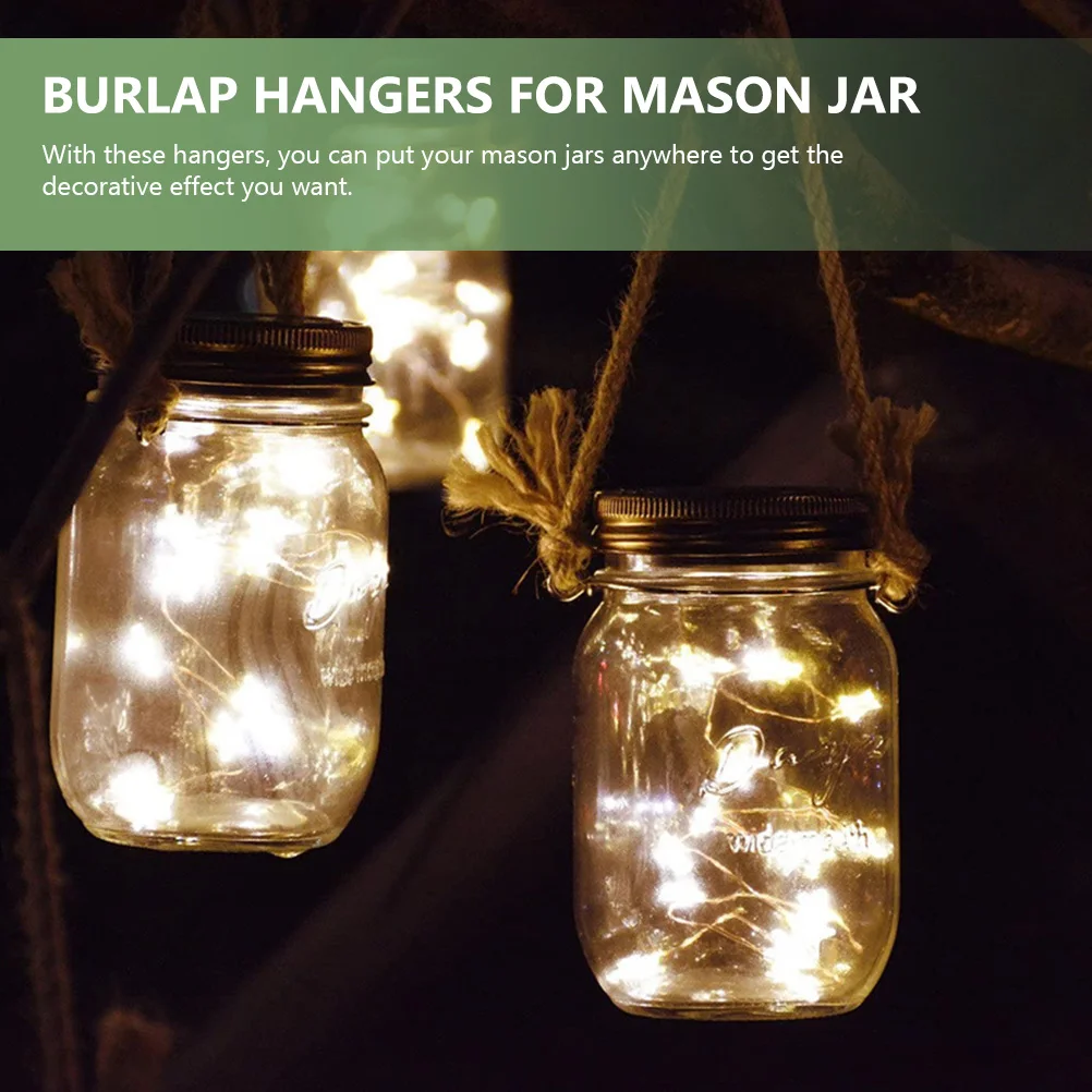 6pcs Mason Jar Hangers Burlap Wire Handles Stainless Steel Diy Solar Jar Organizer Storage Vintage Style
6pcs Mason Jar Hangers Burlap Wire Handles Stainless Steel Diy Solar Jar Organizer Storage Vintage Style
