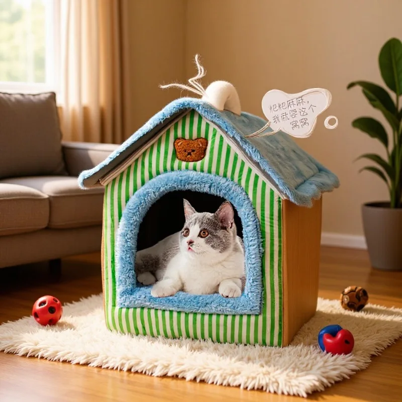 Top New House-Shaped All-Season Cat Dog Bed, Removable Washable Winter Warm Pet House, Cozy Nest for Small Dogs Teddy & Kittens
Top New House-Shaped All-Season Cat Dog Bed, Removable Washable Winter Warm Pet House, Cozy Nest for Small Dogs Teddy & Kittens