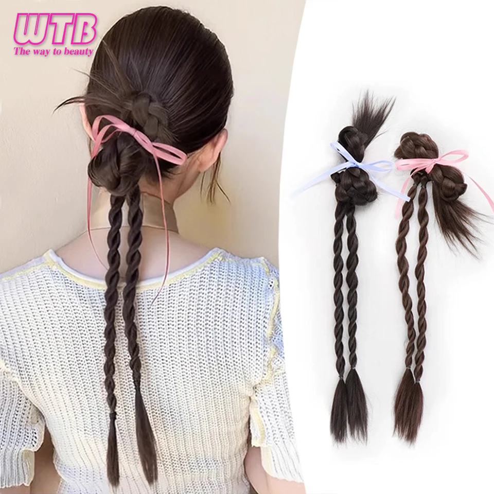 WTB Synthetic Braided Braided Hair Wig Ponytail Wig Braided Ribbon Wig Suitable For Women's Daily Wear
WTB Synthetic Braided Braided Hair Wig Ponytail Wig Braided Ribbon Wig Suitable For Women's Daily Wear