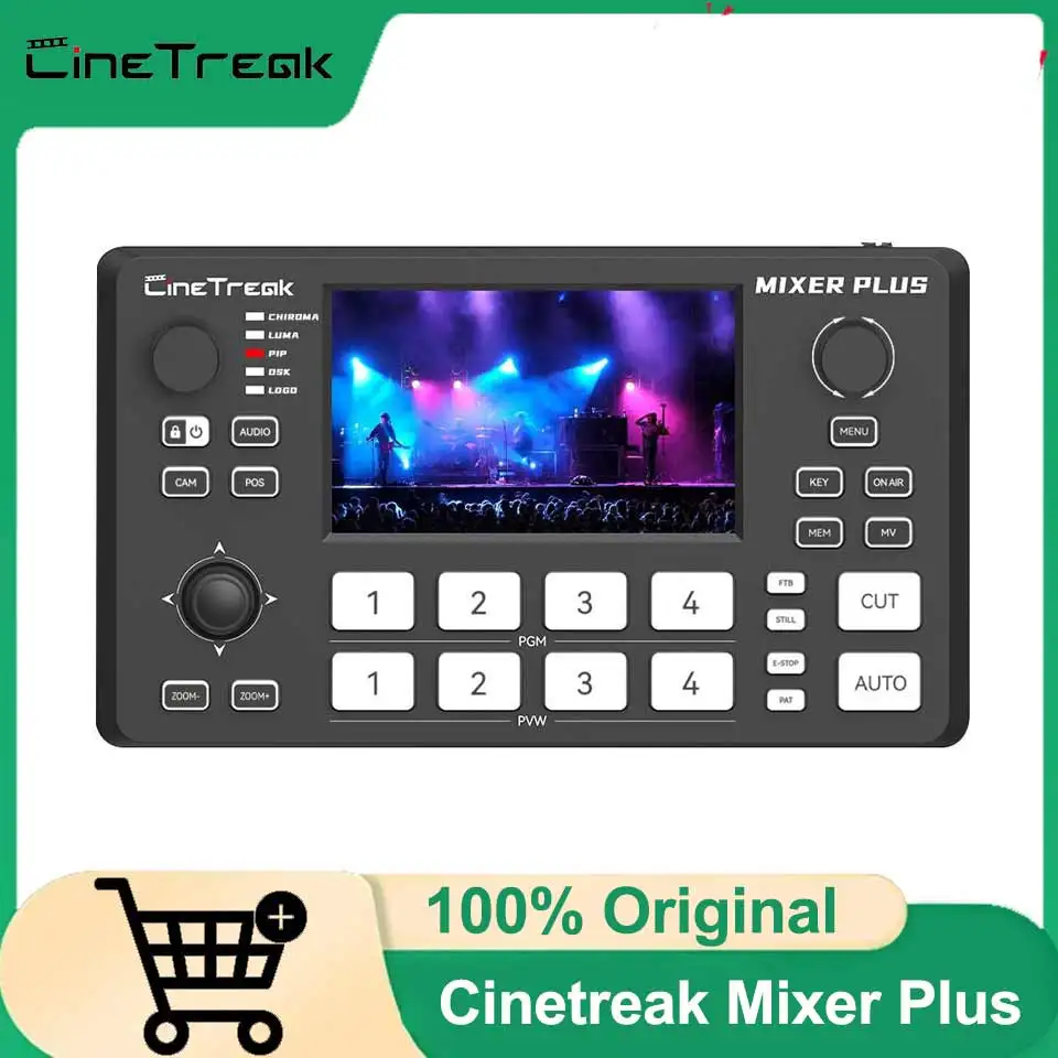 Видеомикшер Cinetreak Mixer Plus, 4-канальный HDMI-коммутатор для прямой трансляции, записи и вещания, USB-видеомикшер для YouTube и TikTok
Видеомикшер Cinetreak Mixer Plus, 4-канальный HDMI-коммутатор для прямой трансляции, записи и вещания, USB-видеомикшер для YouTube и TikTok
