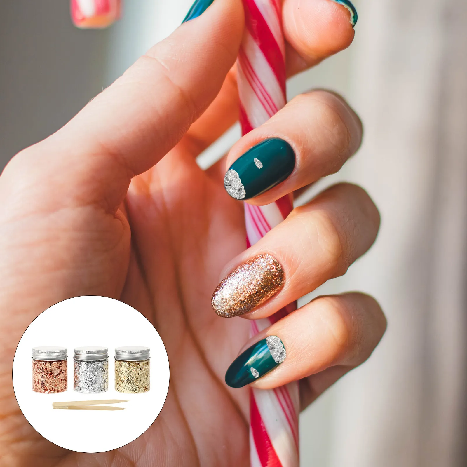 1 набор премиальных блестящих фольгированных хлопьев для дизайна ногтей, для самостоятельного маникюра, праздничных вечеринок, Рождества, Нового года, для использования в салонах и дома, сверкающая фольга
1 набор премиальных блестящих фольгированных хлопьев для дизайна ногтей, для самостоятельного маникюра, праздничных вечеринок, Рождества, Нового года, для использования в салонах и дома, сверкающая фольга