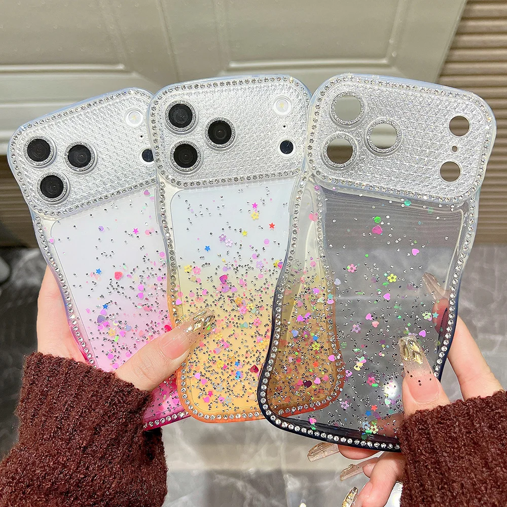 Transparent Diamond Glitter Phone Case For iPhone 17 Pro Max Air iPhone 15 16 14 13 Pro Max Luxury Shockproof Soft Clear Cover
Transparent Diamond Glitter Phone Case For iPhone 17 Pro Max Air iPhone 15 16 14 13 Pro Max Luxury Shockproof Soft Clear Cover