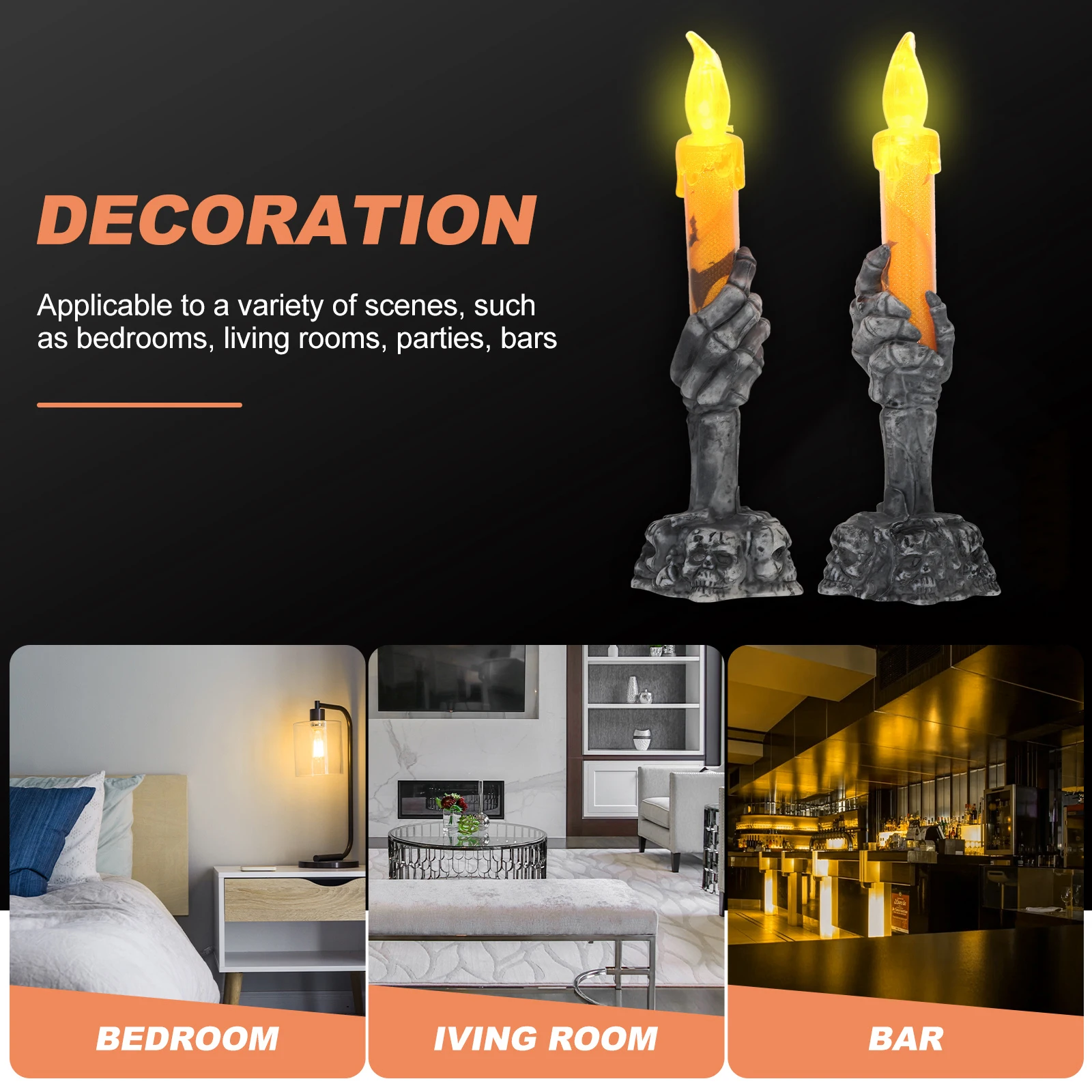 2pcs Halloween Hand Light Led Electronic Lamp For Party Home Decor Operated Candles Halloween Skull Lamp
2pcs Halloween Hand Light Led Electronic Lamp For Party Home Decor Operated Candles Halloween Skull Lamp