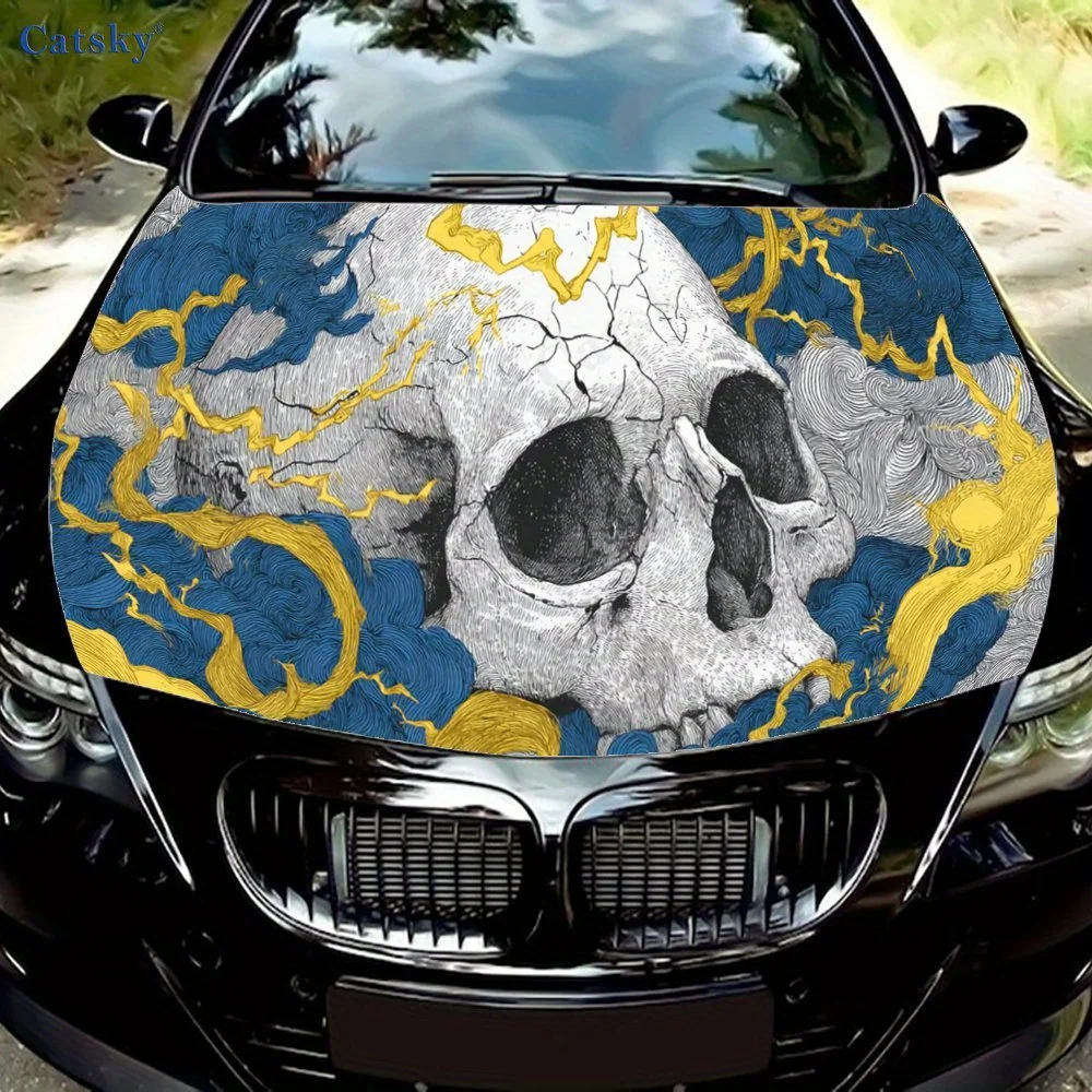 Thunder Skull Art,Car Hood Decal, Self-Adhesive Waterproof PVC Car hood Sticker,Car Decoration Scratch Resistant Sticker Protect
Thunder Skull Art,Car Hood Decal, Self-Adhesive Waterproof PVC Car hood Sticker,Car Decoration Scratch Resistant Sticker Protect