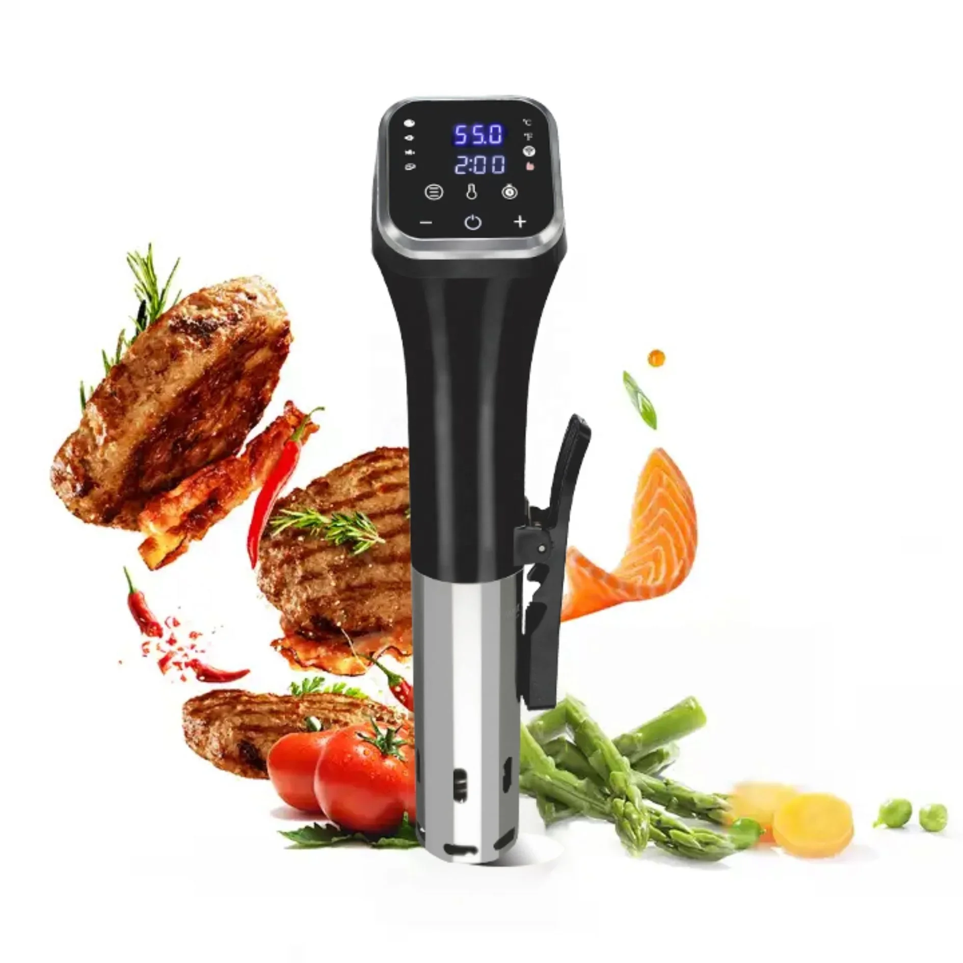 SFLF 1200W Smart Sous Vide Cooker Portable Home Sous Vide Machine Pomalé Varné Stroje Automatic Sous Vide Digital Timer
SFLF 1200W Smart Sous Vide Cooker Portable Home Sous Vide Machine Pomalé Varné Stroje Automatic Sous Vide Digital Timer