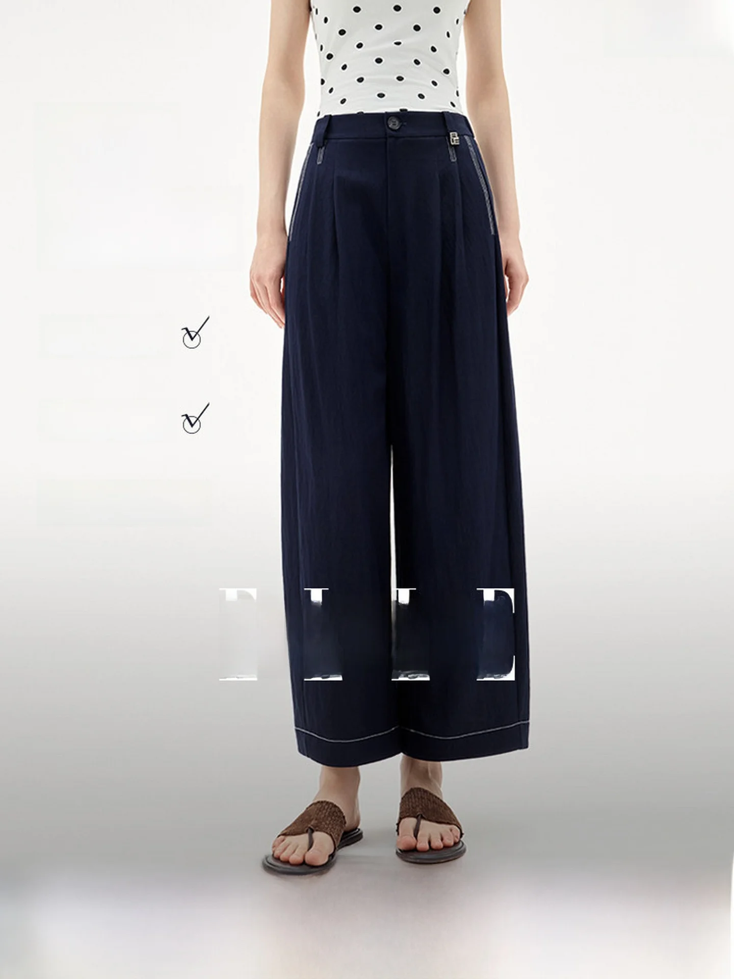 ELLE Loose Casual Pants Women's Summer New Style Small Size Commute Knife Pants High Waist Straight Leg Comfortable Fit
ELLE Loose Casual Pants Women's Summer New Style Small Size Commute Knife Pants High Waist Straight Leg Comfortable Fit