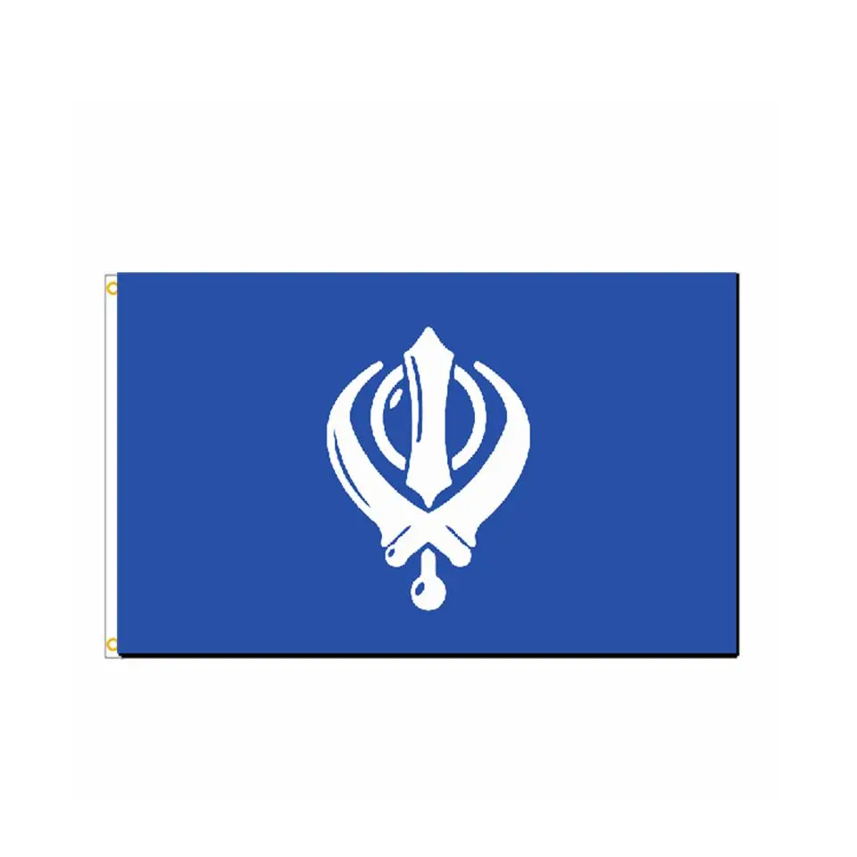Flying Sikh Flag Banner, Home Decoration, 100% Polyester, Hanging, Outdoor, 90x150cm, India, Sikh
Flying Sikh Flag Banner, Home Decoration, 100% Polyester, Hanging, Outdoor, 90x150cm, India, Sikh