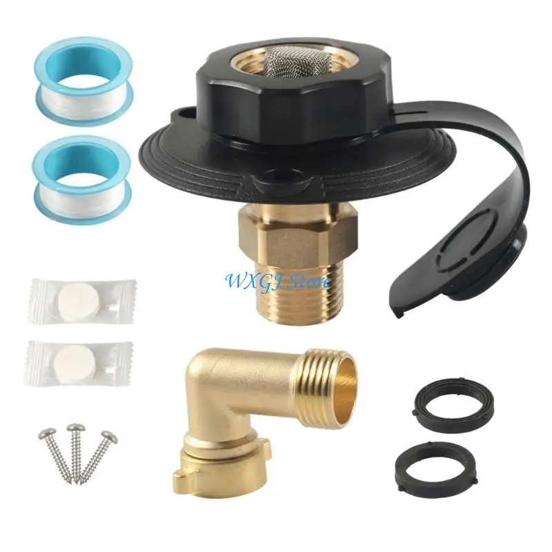 37JE City Water Fill Inlet Flange With Brass Check Valves For Motorhomes Trailer Use
37JE City Water Fill Inlet Flange With Brass Check Valves For Motorhomes Trailer Use