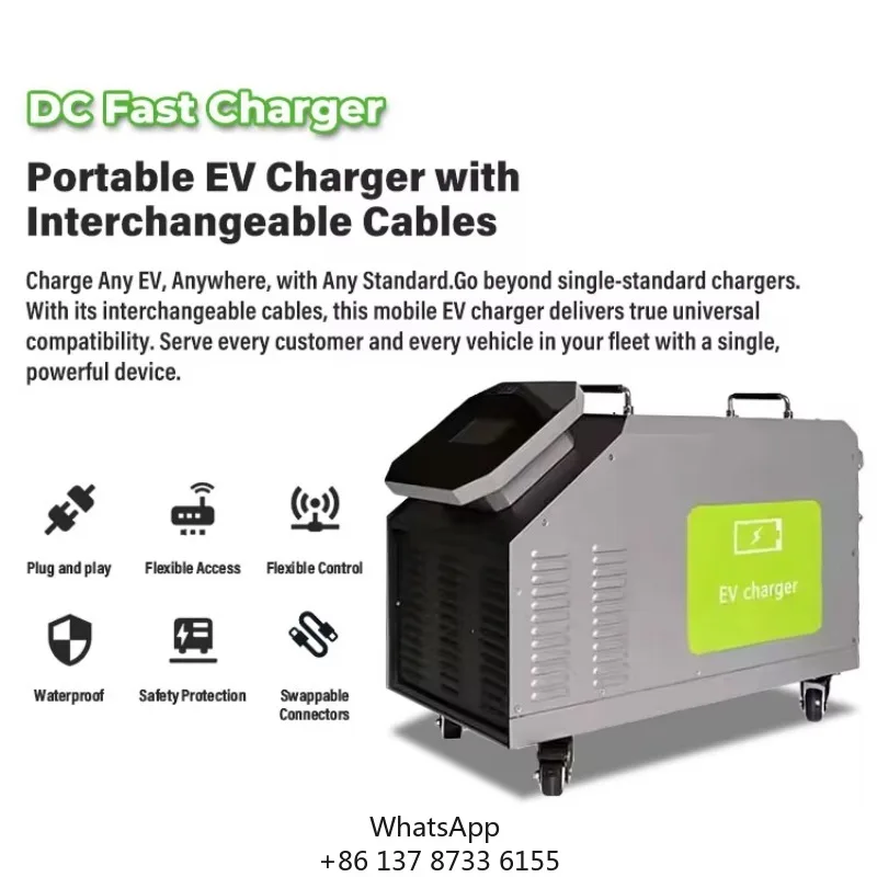 Home Use Mobile DC EV Charger 7kW 20kW 30kW 40kW CCS2 GBT Portable Fast Charging Station With 4.3-inch Touch Display
Home Use Mobile DC EV Charger 7kW 20kW 30kW 40kW CCS2 GBT Portable Fast Charging Station With 4.3-inch Touch Display