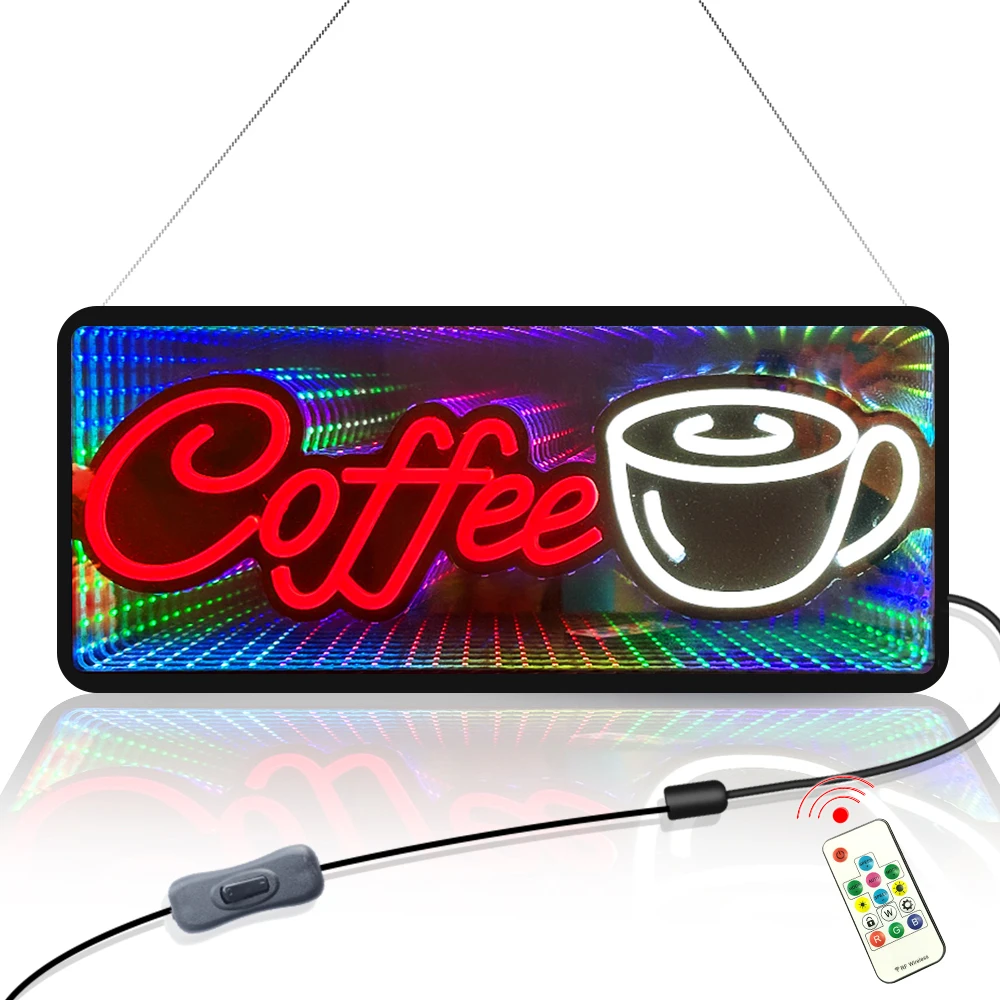 3D coffee lightbox BAR restaurant decoration sign, coffee tunnel neon light, color changing mirror light with remote control
3D coffee lightbox BAR restaurant decoration sign, coffee tunnel neon light, color changing mirror light with remote control