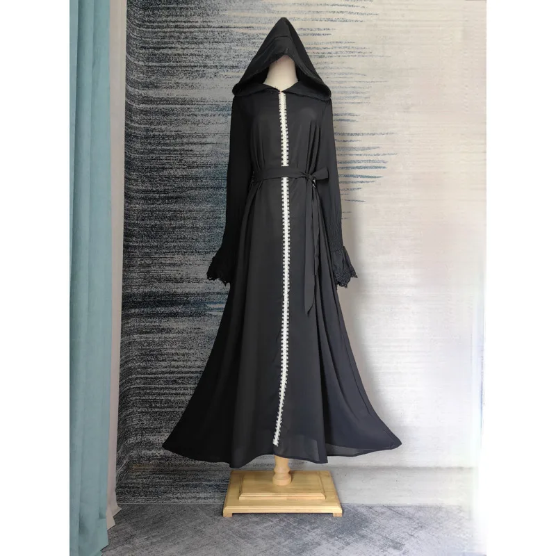 HUISONG женское элегантное свободное платье черно-белое контрастное женское длинное пальто с капюшоном и расклешенными рукавами длиной до пола
HUISONG женское элегантное свободное платье черно-белое контрастное женское длинное пальто с капюшоном и расклешенными рукавами длиной до пола