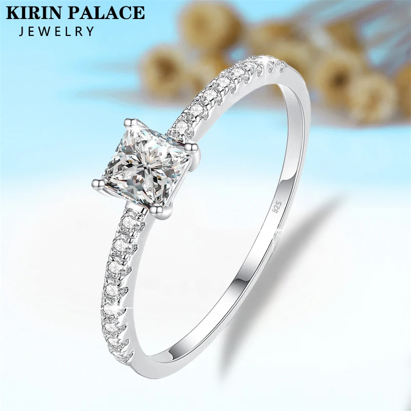 Kirin Palace Princess Cut Moissanite Engagement Ring Colorless Solitaire Diamond Promise Bridal Ring For Women Wedding Jewelry
Kirin Palace Princess Cut Moissanite Engagement Ring Colorless Solitaire Diamond Promise Bridal Ring For Women Wedding Jewelry