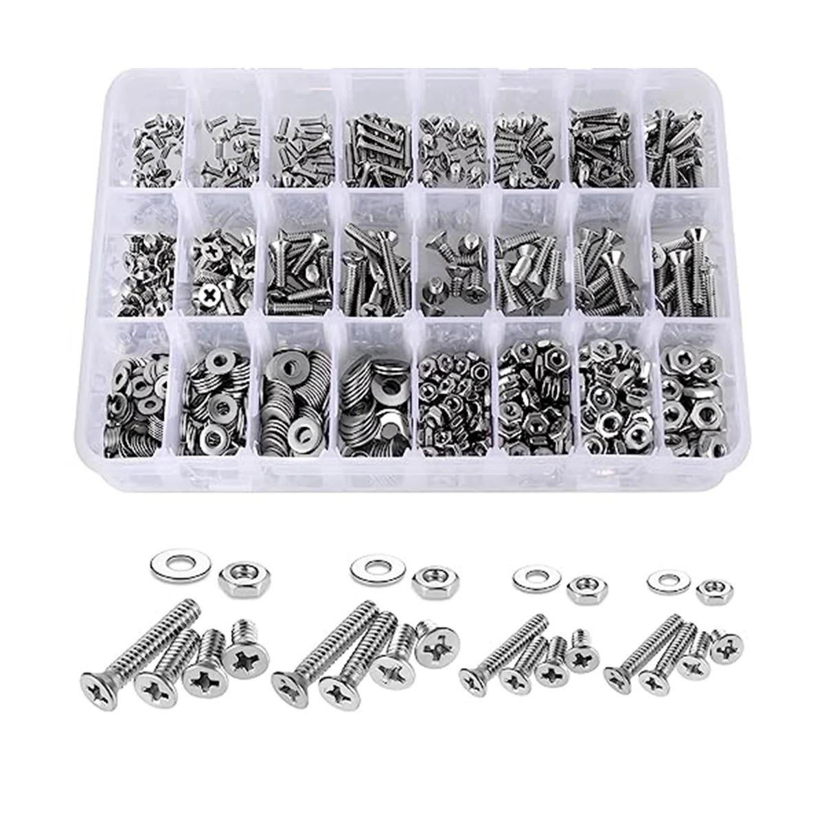 ABNC-900PCS Nuts and Bolts Assortment Kit for Home Projects - Stainless Steel Machine Screws Assortment Kit
ABNC-900PCS Nuts and Bolts Assortment Kit for Home Projects - Stainless Steel Machine Screws Assortment Kit