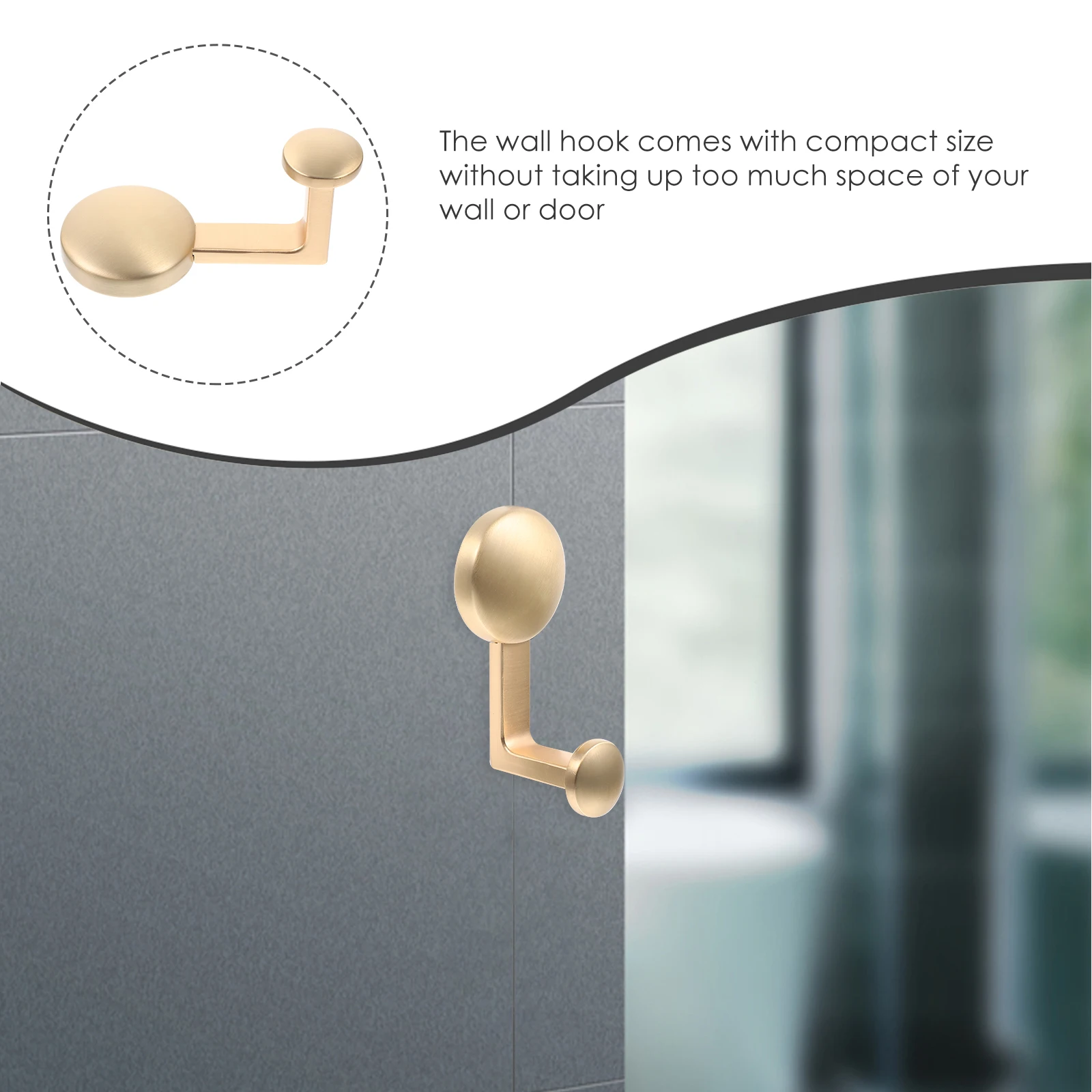 Double Round Zinc Alloy Coat Hooks Wall Hangers Towel Rack Home Supplies Compact Practical Smooth Surface Long Term Use
Double Round Zinc Alloy Coat Hooks Wall Hangers Towel Rack Home Supplies Compact Practical Smooth Surface Long Term Use