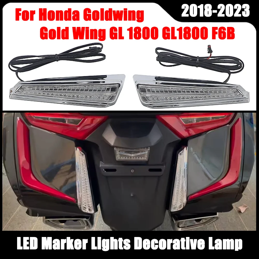 Motorcycle Saddlebag Side Indicator LED Marker Lights Decorative Lamp For Honda Goldwing Gold Wing GL 1800 GL1800 F6B 2018-2023 
Motorcycle Saddlebag Side Indicator LED Marker Lights Decorative Lamp For Honda Goldwing Gold Wing GL 1800 GL1800 F6B 2018-2023