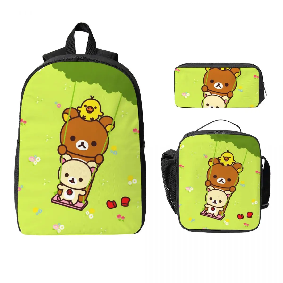 Rilakkuma Backpack Student Boys Girls BookBag School Bag Laptop Shoulder Bags 3ps Insulated Lunch Bag Pencil Case
Rilakkuma Backpack Student Boys Girls BookBag School Bag Laptop Shoulder Bags 3ps Insulated Lunch Bag Pencil Case