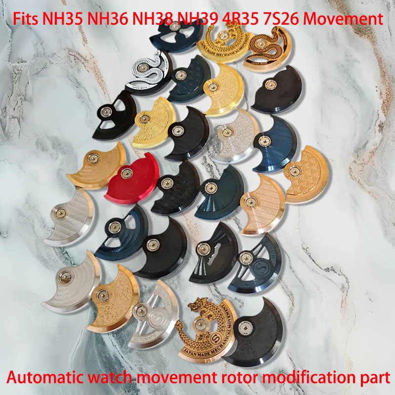 NH35 Movement Refit Rotor Oscillating Weight Rotor For 7S26 NH35 NH36 NH38 NH39 4R 6R Watch Movement Rotor Replace Parts
NH35 Movement Refit Rotor Oscillating Weight Rotor For 7S26 NH35 NH36 NH38 NH39 4R 6R Watch Movement Rotor Replace Parts