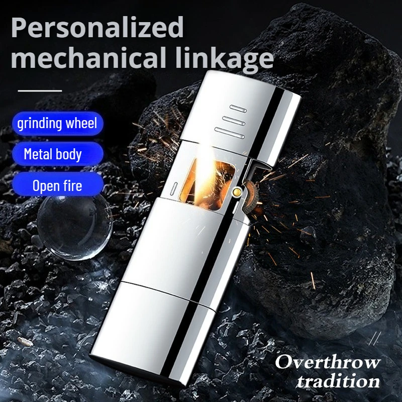 Mechanical Linkage Ignition Fashion Retro Creative New Open Flame Lighter Festival Business Preferred Men's Cigarette Lighter
Mechanical Linkage Ignition Fashion Retro Creative New Open Flame Lighter Festival Business Preferred Men's Cigarette Lighter