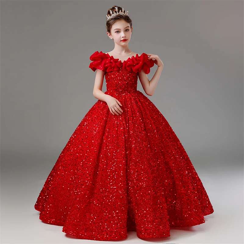 A-line Dress Floor-length Flower Girl Dress Sequins Customized Girls Pageant Gown Burgundy Long Dress Girls Gowns Princess Dress
A-line Dress Floor-length Flower Girl Dress Sequins Customized Girls Pageant Gown Burgundy Long Dress Girls Gowns Princess Dress