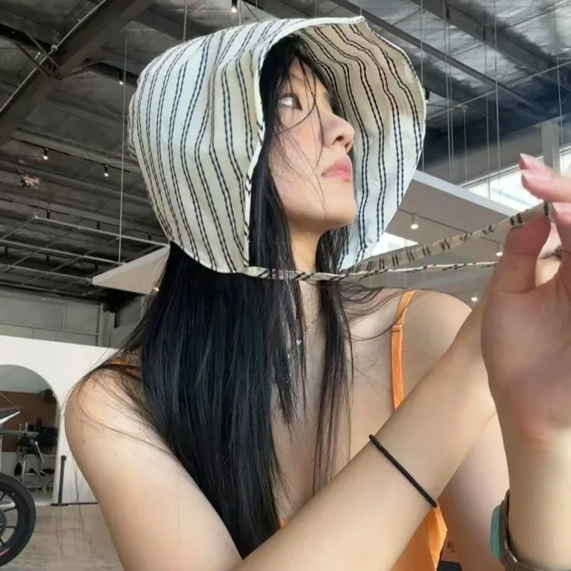 Fashion Striped Bucket Hat Women Headscarf Fisherman Hat Summer Beach Cap UV Protection Foldable Soft Breathable Hats Headwear
Fashion Striped Bucket Hat Women Headscarf Fisherman Hat Summer Beach Cap UV Protection Foldable Soft Breathable Hats Headwear