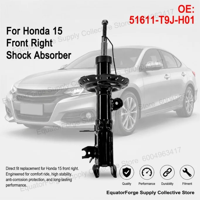 Anti-corrosion Comfort Ride High Stability Front Right Direct Fit Shock Absorber for Honda 15 - OE 51611-T9J-H01
Anti-corrosion Comfort Ride High Stability Front Right Direct Fit Shock Absorber for Honda 15 - OE 51611-T9J-H01