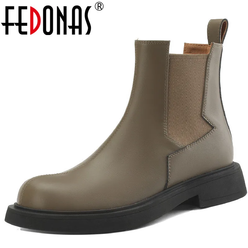 FEDONAS Fashion Design Splicing Genuine Leather Women Ankle Boots Low Heels Concise Office Ladies Shoes Woman 2023 Autumn Winter
FEDONAS Fashion Design Splicing Genuine Leather Women Ankle Boots Low Heels Concise Office Ladies Shoes Woman 2023 Autumn Winter