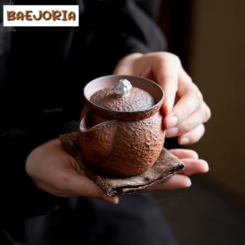 200ml Old Rock Mud Coarse Pottery Teapot Handmade Tea Infuser Pot Household Tea Maker Kettle With Ball Hole Tea Items Ornaments
200ml Old Rock Mud Coarse Pottery Teapot Handmade Tea Infuser Pot Household Tea Maker Kettle With Ball Hole Tea Items Ornaments