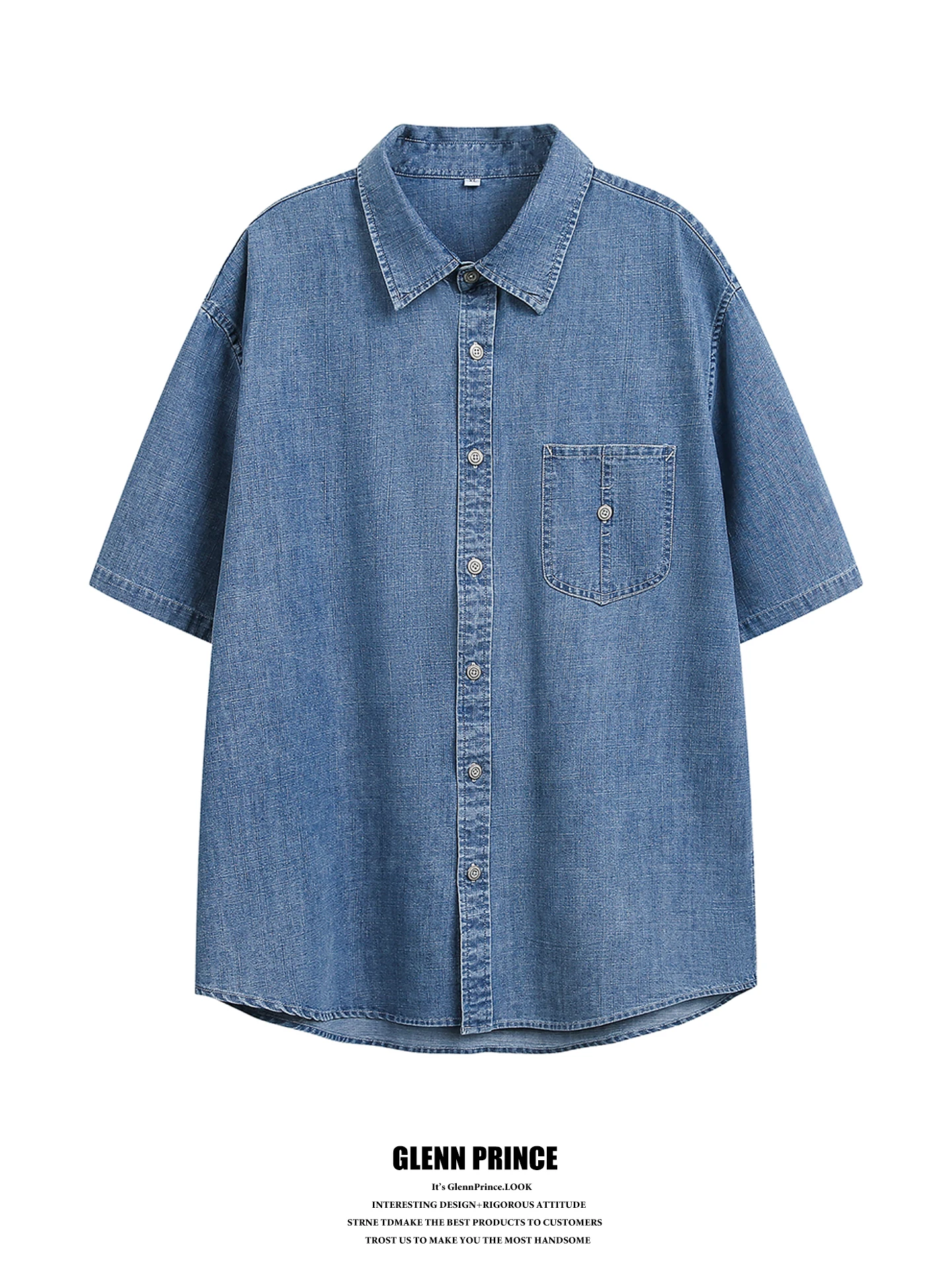 GPstudio Korean Lazy Style Washed Denim Shirt Men Summer Loose Casual Short Sleeve Shirt Youth Wear Cotton Polyester Blend
GPstudio Korean Lazy Style Washed Denim Shirt Men Summer Loose Casual Short Sleeve Shirt Youth Wear Cotton Polyester Blend