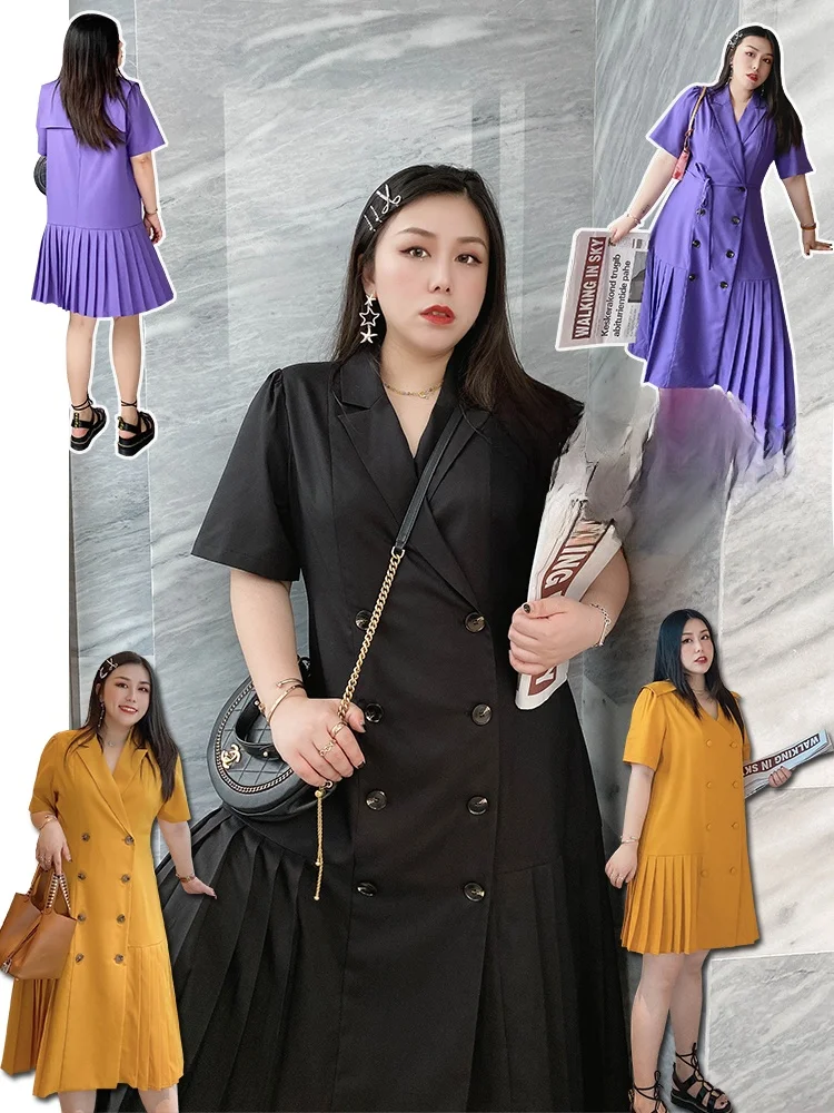 Cannes plus Size Friend Street Style Short And Long Suit Dress Summer Waist Slimming Plump Dress Korean Style Commute Wind
Cannes plus Size Friend Street Style Short And Long Suit Dress Summer Waist Slimming Plump Dress Korean Style Commute Wind