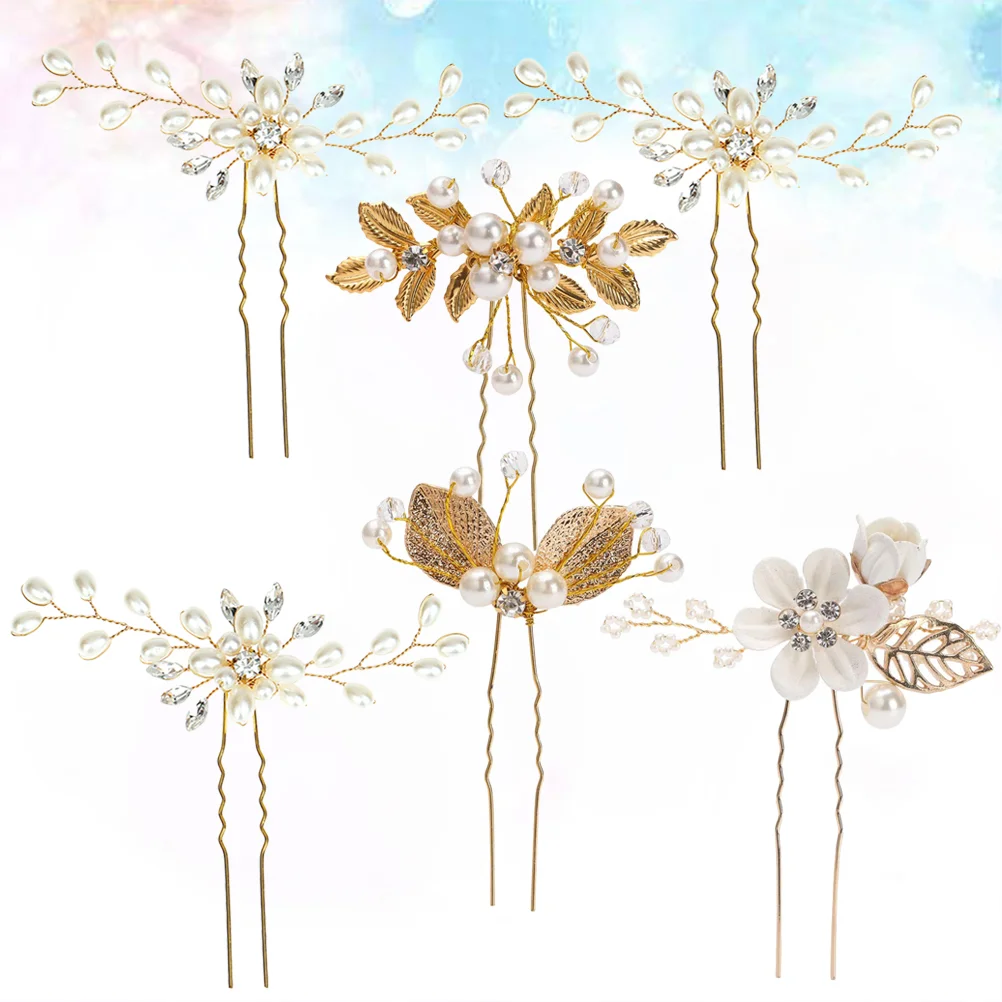 6PCS Hairpins Crystal Clips Leaf Bridal Wedding Alloy U Shaped Hairpin for Formal Occasions Decorative Flower Leaf
6PCS Hairpins Crystal Clips Leaf Bridal Wedding Alloy U Shaped Hairpin for Formal Occasions Decorative Flower Leaf