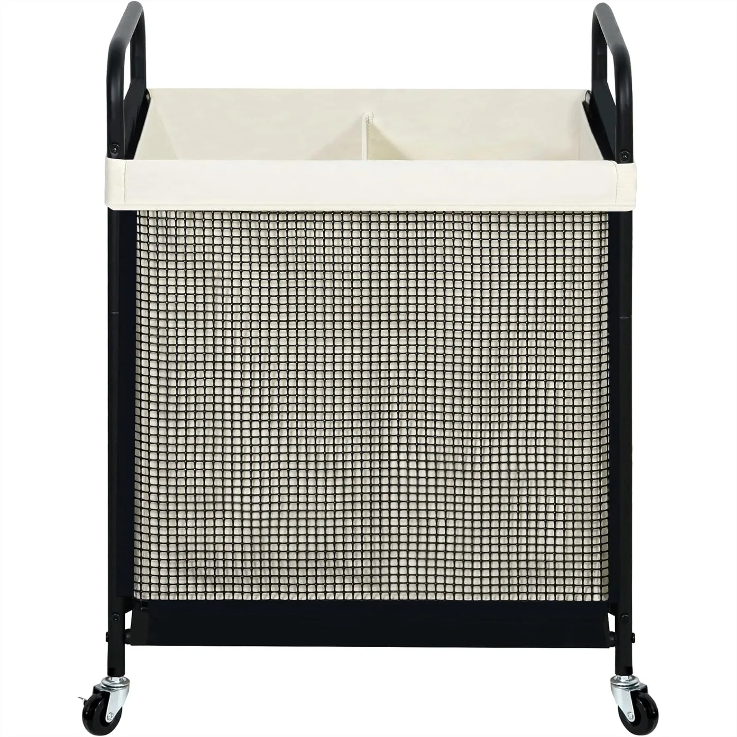 100L Rolling Laundry Sorter Cart with 2 Compartments, Removable Washable Liner Bag, Steel Frame, Wheels for Small Spaces
100L Rolling Laundry Sorter Cart with 2 Compartments, Removable Washable Liner Bag, Steel Frame, Wheels for Small Spaces