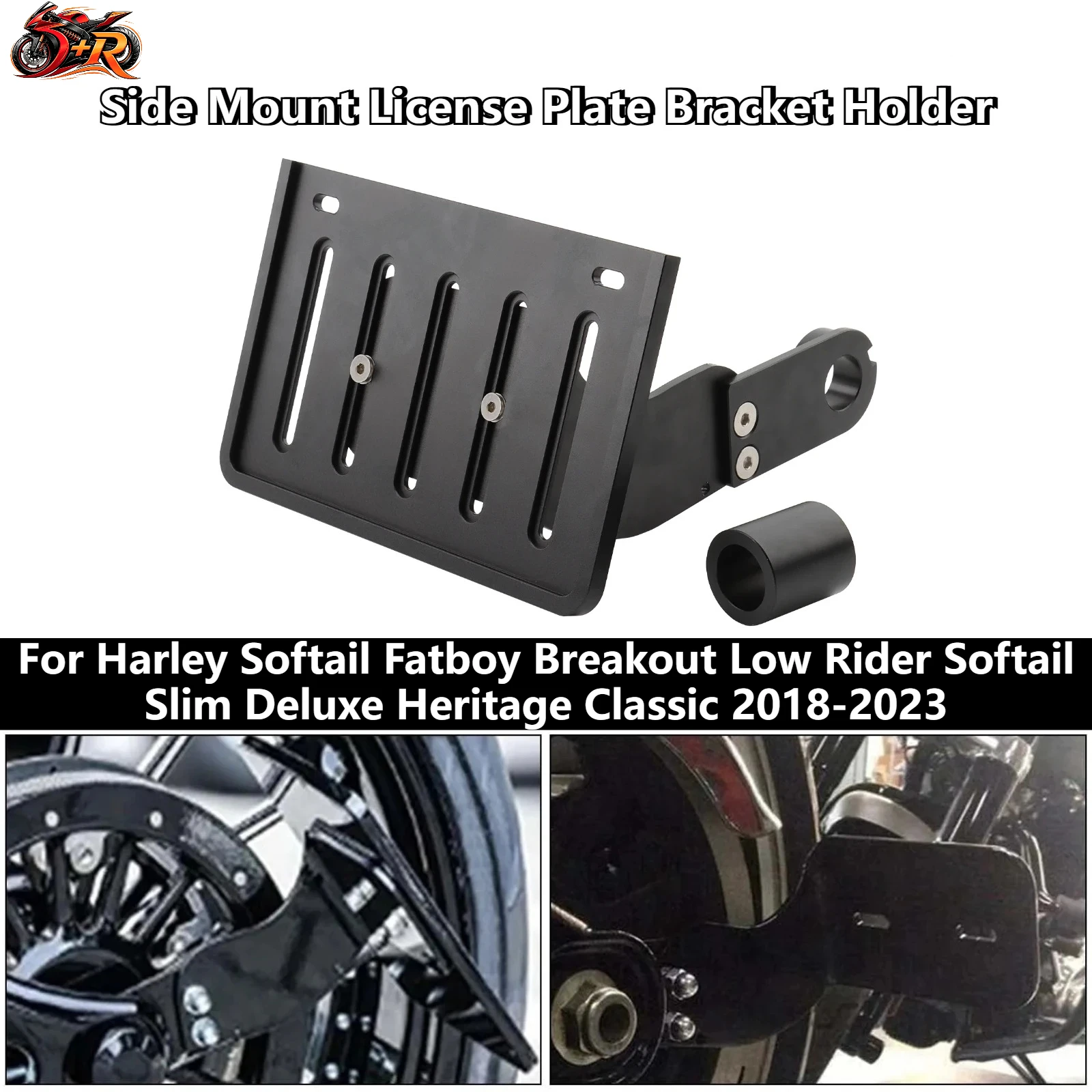 For Harley Softail Fatboy Breakout Low Rider Softail Slim Deluxe Heritage Classic 18-23 Side Mount License Plate Bracket Holder
For Harley Softail Fatboy Breakout Low Rider Softail Slim Deluxe Heritage Classic 18-23 Side Mount License Plate Bracket Holder