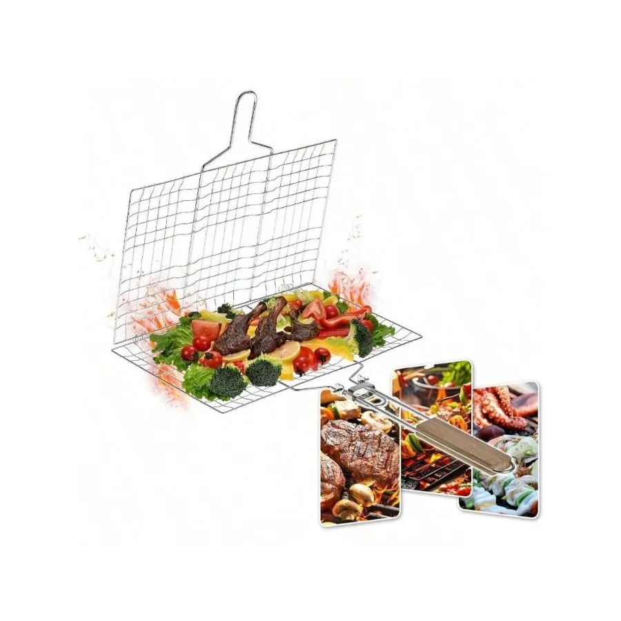 【New style】Grill Basket Barbecue Net Fish Grill Basket, BBQ Net Hamburger Barbecue Mesh Grilling Basket BBQ Grilling Basket Mea
【New style】Grill Basket Barbecue Net Fish Grill Basket, BBQ Net Hamburger Barbecue Mesh Grilling Basket BBQ Grilling Basket Mea