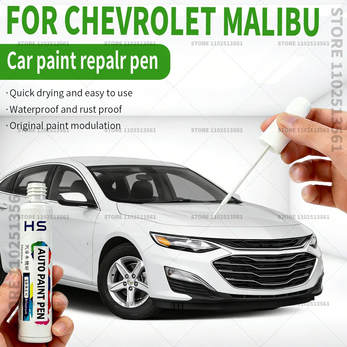 For 1997-2024 Chevrolet Malibu Car Paint Repair Pen Restores Original Factory Paint Finish Black Blue White Blue Brown Flame Red
For 1997-2024 Chevrolet Malibu Car Paint Repair Pen Restores Original Factory Paint Finish Black Blue White Blue Brown Flame Red