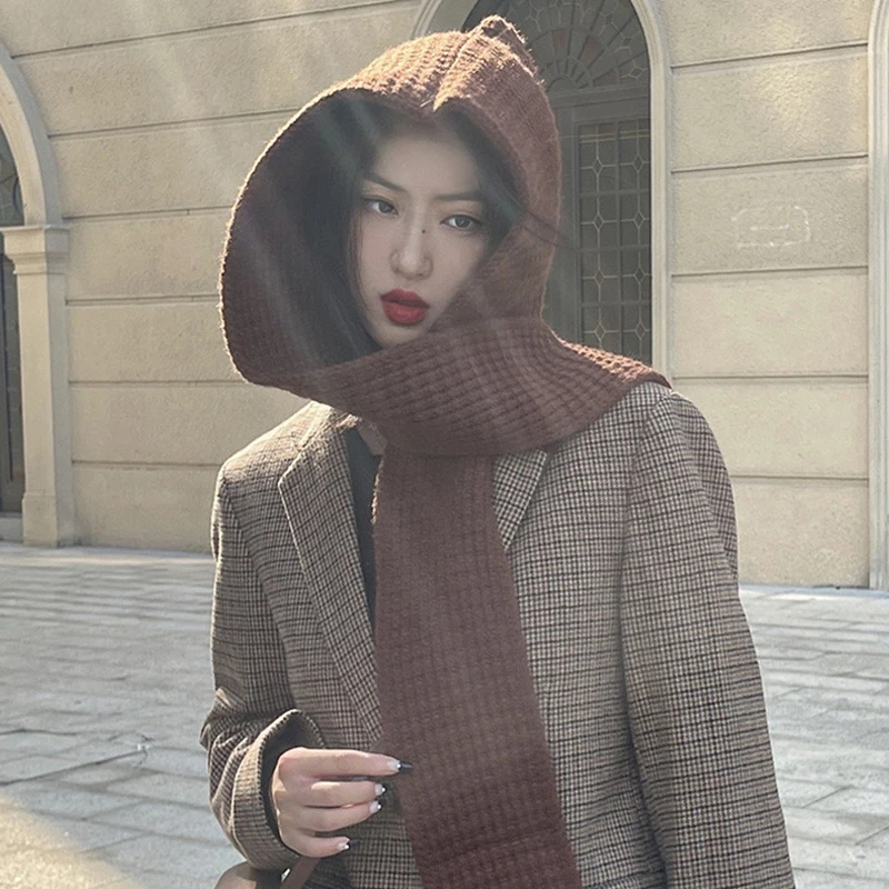 Fashion Balaclava Scarf Hat Korea Winter Warm Women's Earmuffs Knitted Hat Thickened Outdoor Hooded Scarf
Fashion Balaclava Scarf Hat Korea Winter Warm Women's Earmuffs Knitted Hat Thickened Outdoor Hooded Scarf