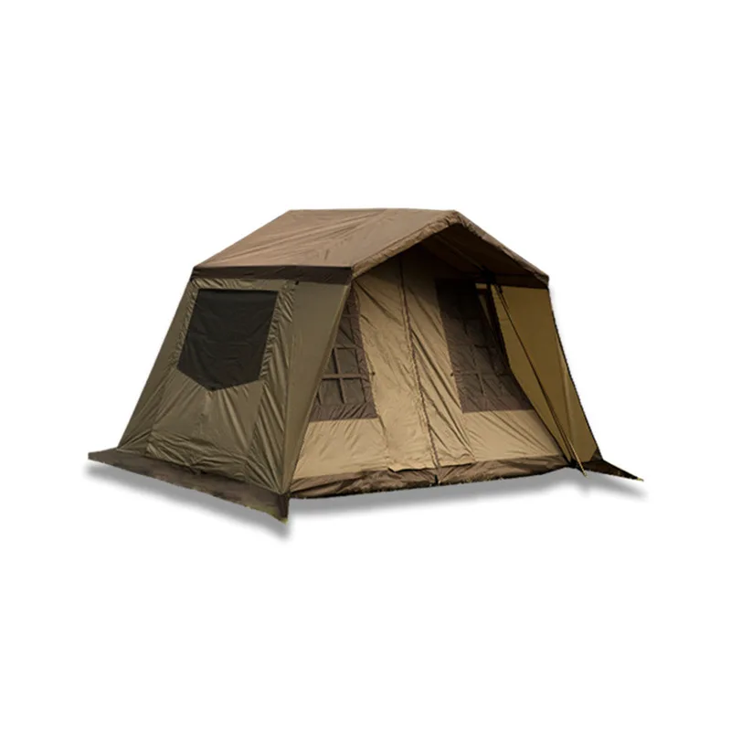 Outdoor tent camping with canopy tent Oxford cloth double rainstorm camping hut tent
Outdoor tent camping with canopy tent Oxford cloth double rainstorm camping hut tent
