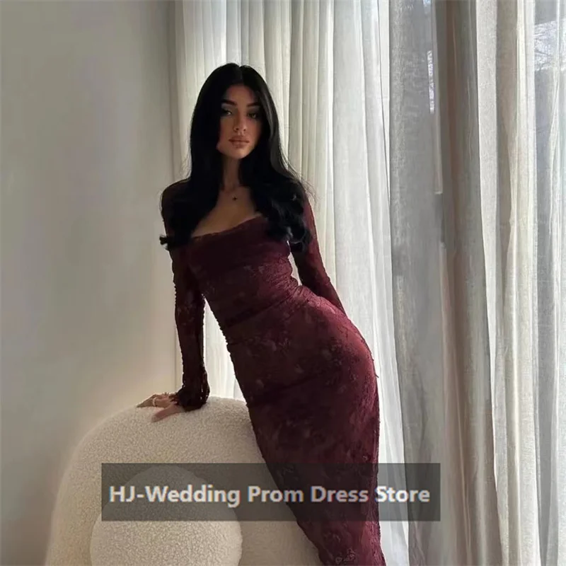 Evening Dresses Full Lace Sexy Mermaid Long Sleeves Prom Dress Saudi Arabia Women Wear Prom Dresses Customized
Evening Dresses Full Lace Sexy Mermaid Long Sleeves Prom Dress Saudi Arabia Women Wear Prom Dresses Customized