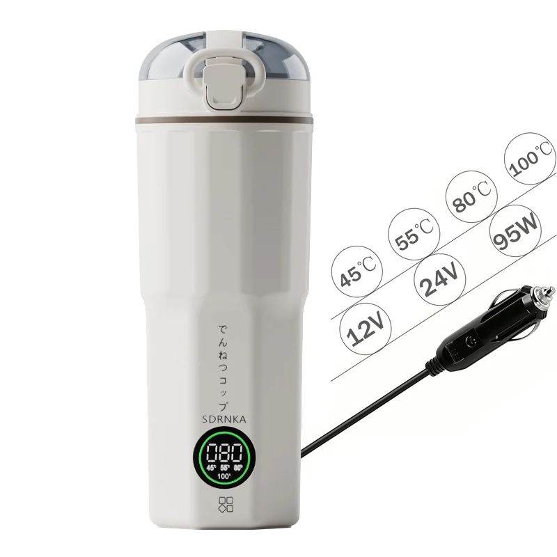 12V 24V Car Electric Heating Cup Travel Boiling Water Kettle Intelligent Adjustable 4 Temp Display Water Heater Bottle Stainless
12V 24V Car Electric Heating Cup Travel Boiling Water Kettle Intelligent Adjustable 4 Temp Display Water Heater Bottle Stainless