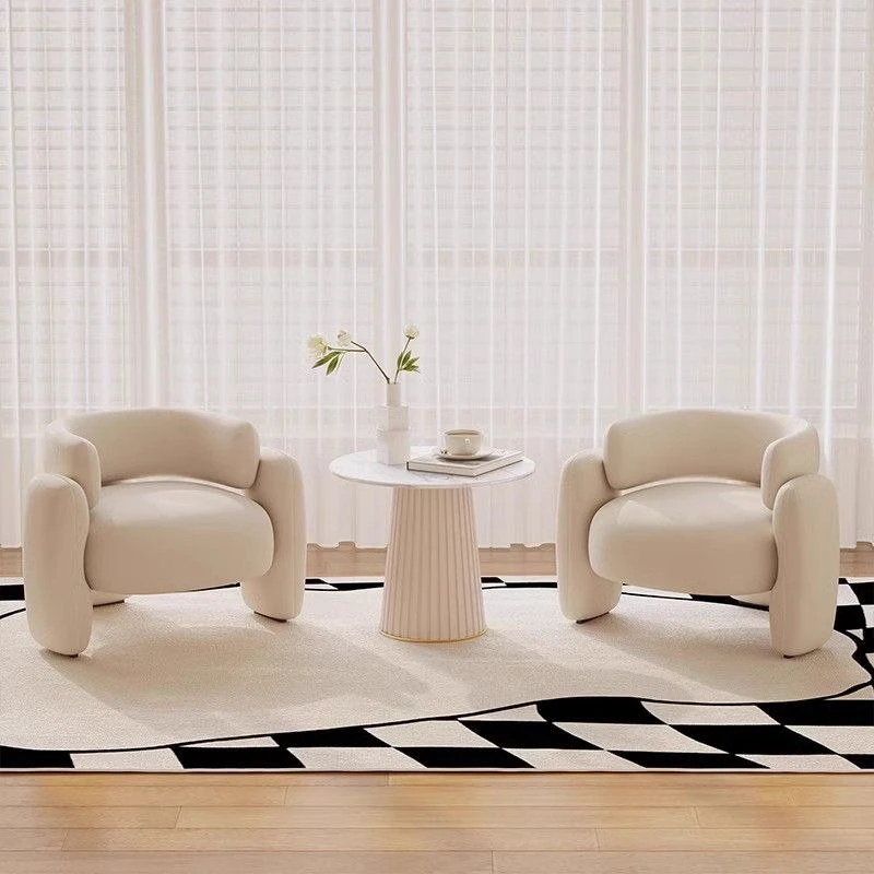 Scandinavian Creamy Stylish Durable Sofa Chair Lightweight Comfortable Breathable Living Room Chair Escabroso Home Furniture
Scandinavian Creamy Stylish Durable Sofa Chair Lightweight Comfortable Breathable Living Room Chair Escabroso Home Furniture
