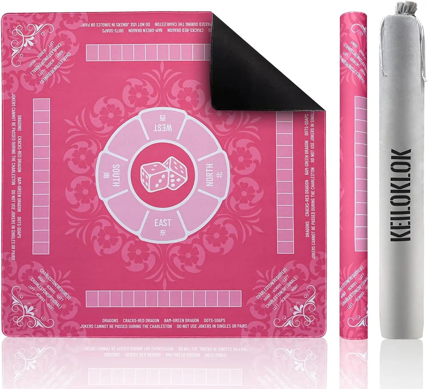 32.4x32.4 Inch American Mahjong Mat, Non-Slip Noise Reduction for Tile & Card Games, Peach Pink
32.4x32.4 Inch American Mahjong Mat, Non-Slip Noise Reduction for Tile & Card Games, Peach Pink